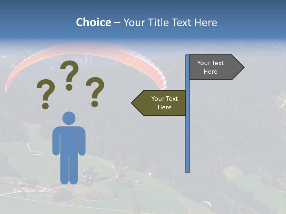 A Person Paragliding Over A Lush Green Hillside PowerPoint Template