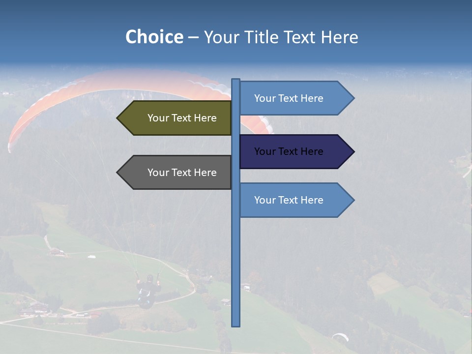 A Person Paragliding Over A Lush Green Hillside PowerPoint Template