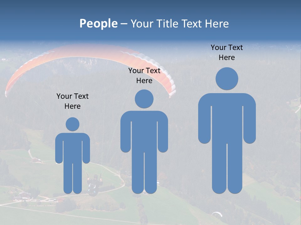 A Person Paragliding Over A Lush Green Hillside PowerPoint Template