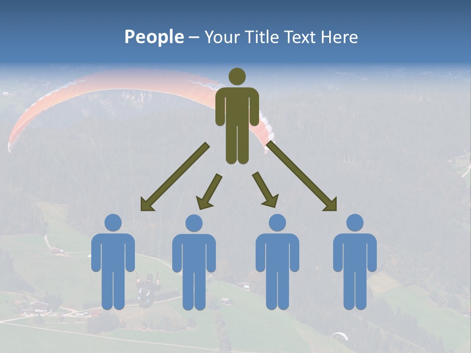 A Person Paragliding Over A Lush Green Hillside PowerPoint Template