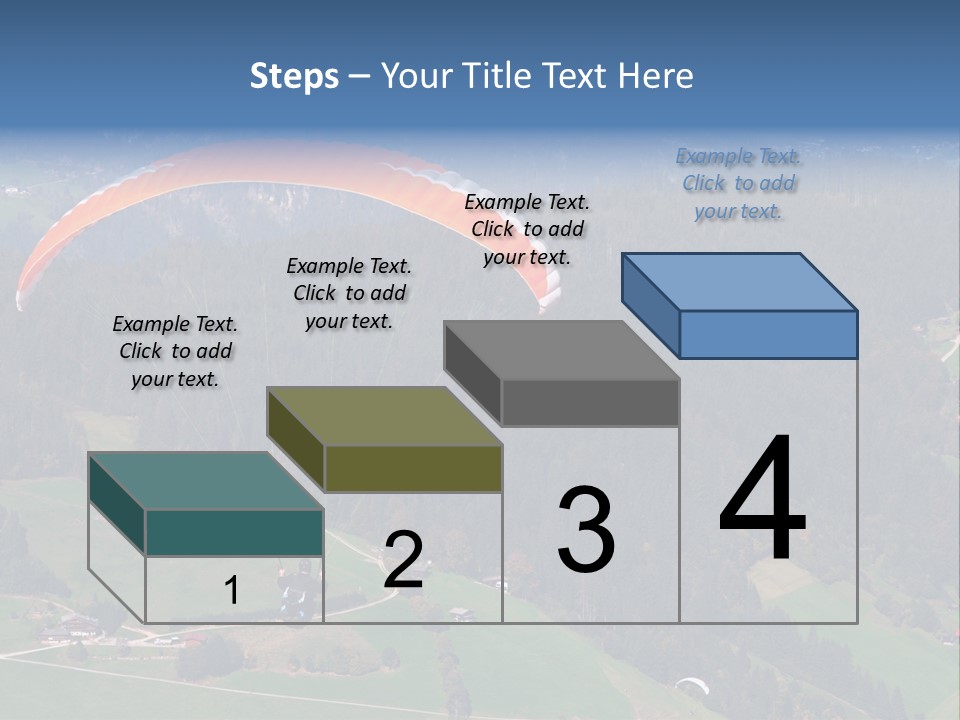 A Person Paragliding Over A Lush Green Hillside PowerPoint Template