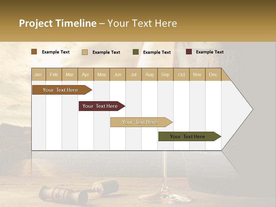 A Glass Of Wine Sitting Next To A Barrel PowerPoint Template