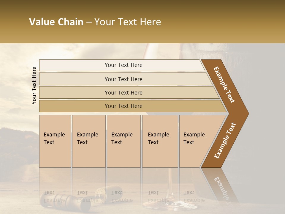 A Glass Of Wine Sitting Next To A Barrel PowerPoint Template