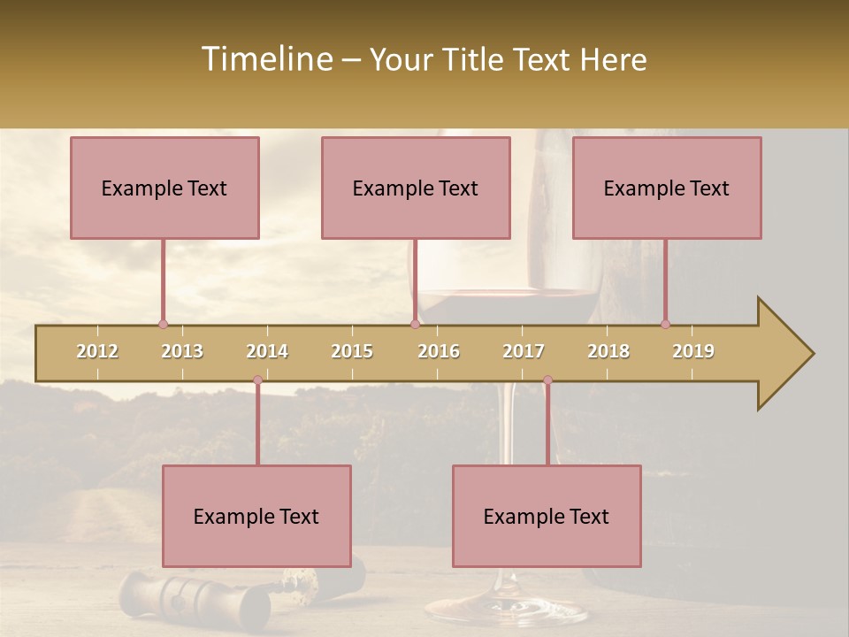 A Glass Of Wine Sitting Next To A Barrel PowerPoint Template