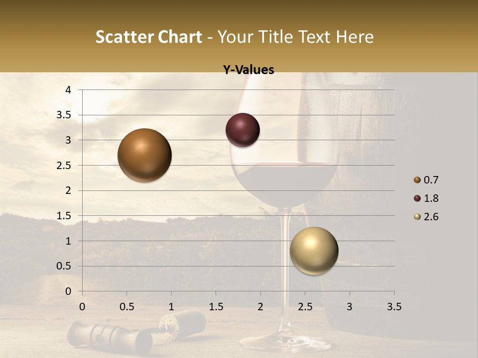 A Glass Of Wine Sitting Next To A Barrel PowerPoint Template