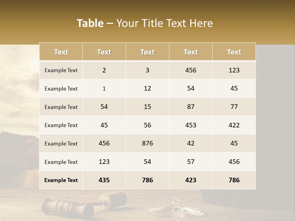 A Glass Of Wine Sitting Next To A Barrel PowerPoint Template