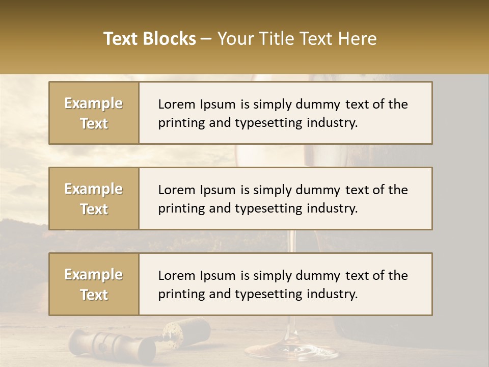 A Glass Of Wine Sitting Next To A Barrel PowerPoint Template