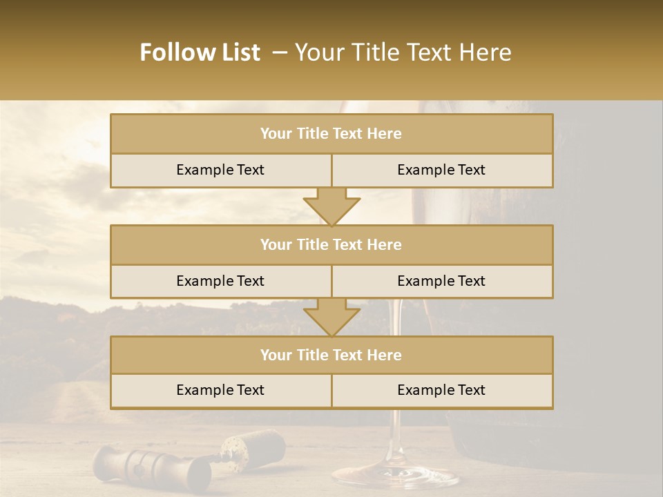 A Glass Of Wine Sitting Next To A Barrel PowerPoint Template
