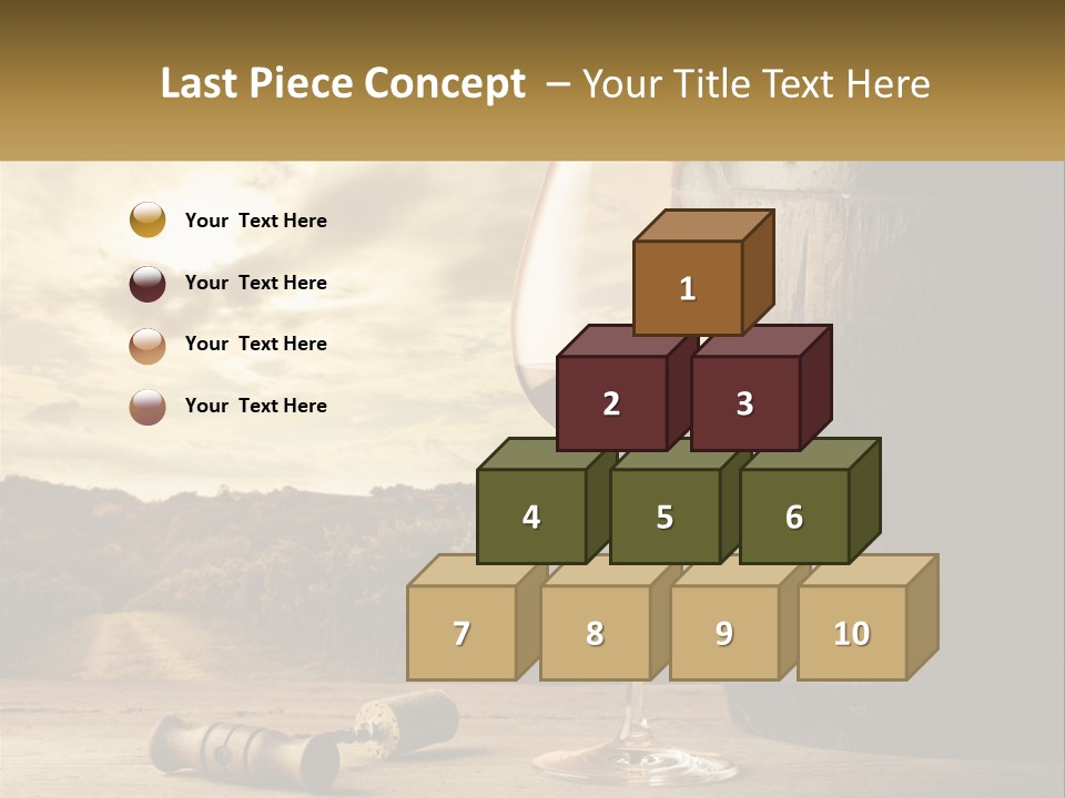 A Glass Of Wine Sitting Next To A Barrel PowerPoint Template