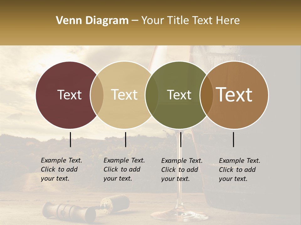 A Glass Of Wine Sitting Next To A Barrel PowerPoint Template