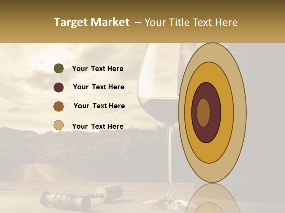 A Glass Of Wine Sitting Next To A Barrel PowerPoint Template