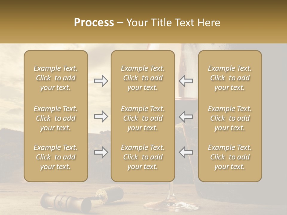 A Glass Of Wine Sitting Next To A Barrel PowerPoint Template