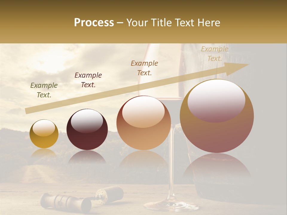 A Glass Of Wine Sitting Next To A Barrel PowerPoint Template