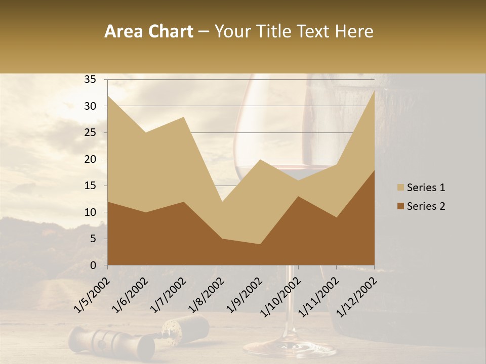 A Glass Of Wine Sitting Next To A Barrel PowerPoint Template