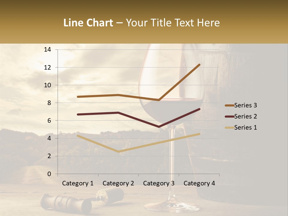 A Glass Of Wine Sitting Next To A Barrel PowerPoint Template