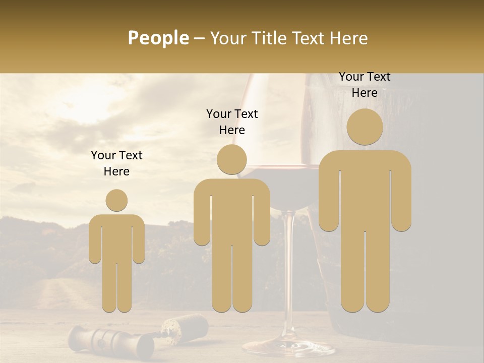 A Glass Of Wine Sitting Next To A Barrel PowerPoint Template