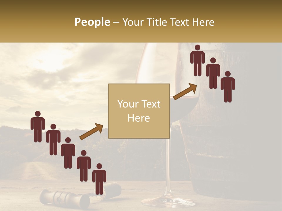 A Glass Of Wine Sitting Next To A Barrel PowerPoint Template