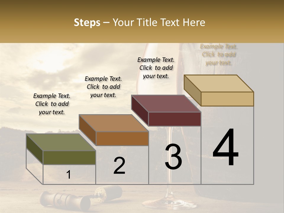 A Glass Of Wine Sitting Next To A Barrel PowerPoint Template