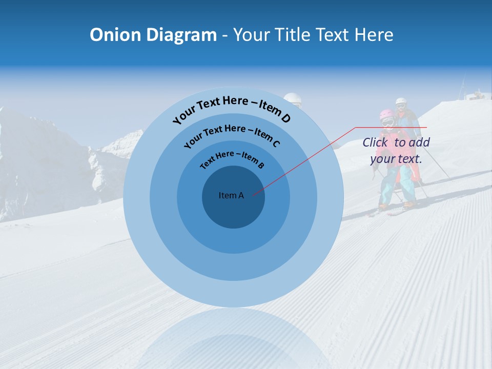 A Group Of People Riding Skis Down A Snow Covered Slope PowerPoint Template