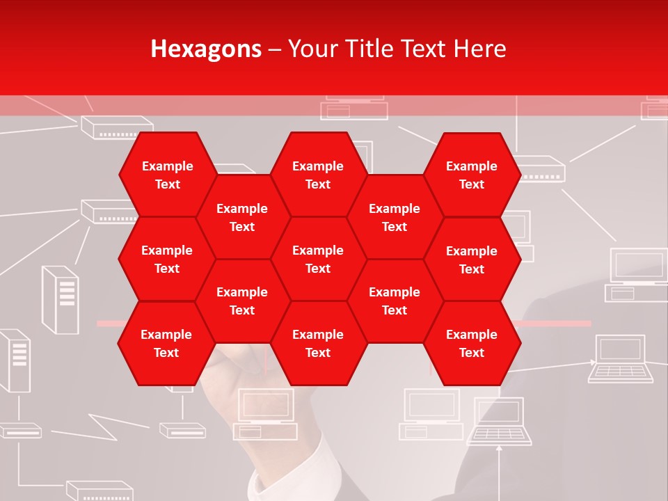 A Man Writing On A Screen With A Marker PowerPoint Template