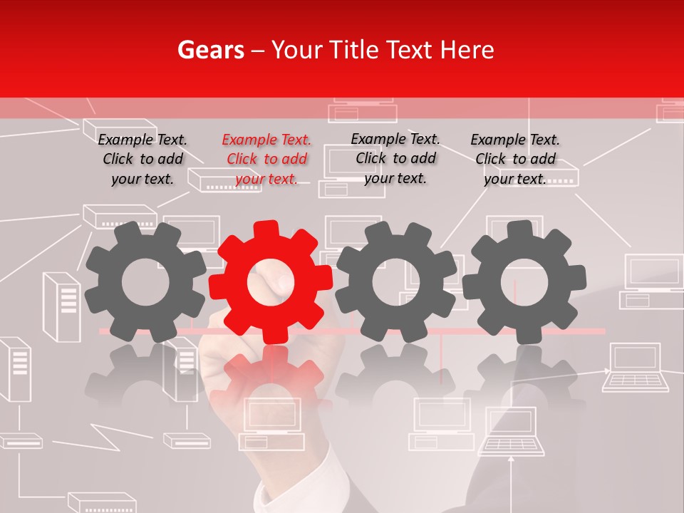 A Man Writing On A Screen With A Marker PowerPoint Template