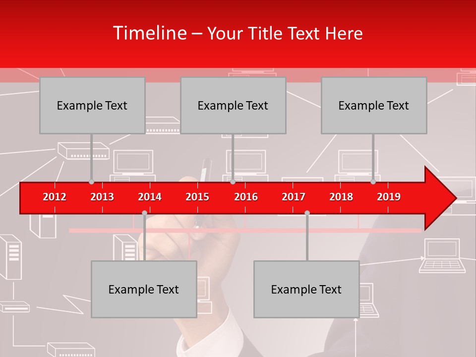 A Man Writing On A Screen With A Marker PowerPoint Template