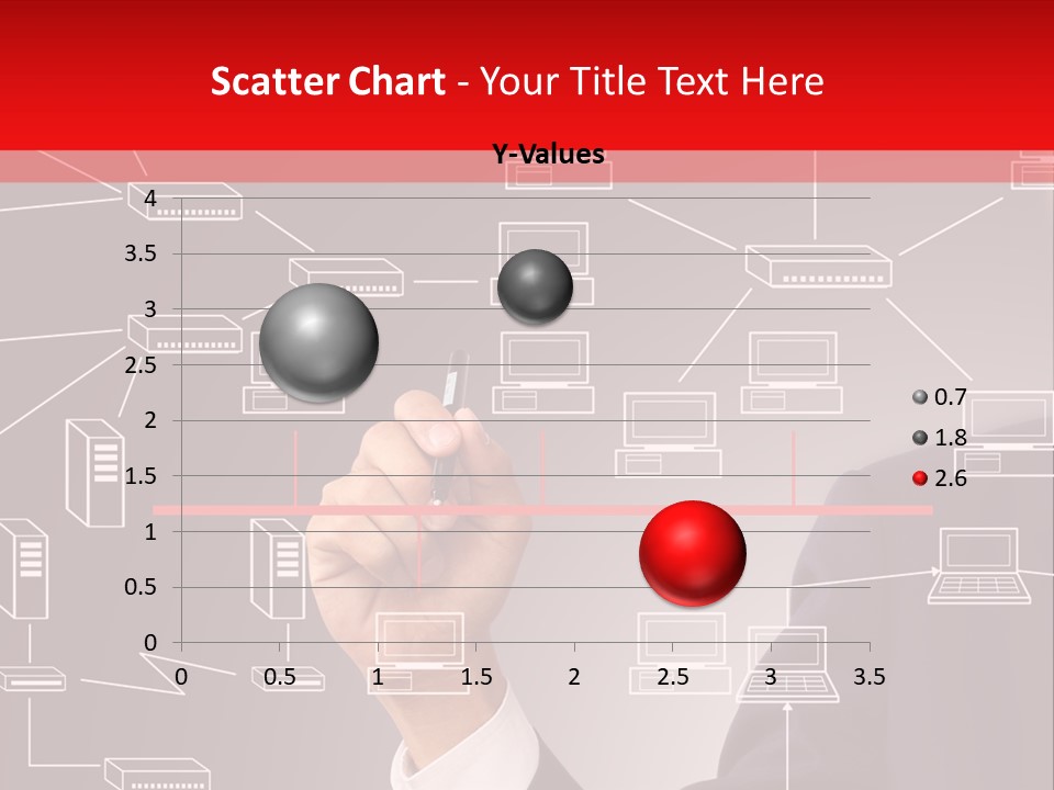 A Man Writing On A Screen With A Marker PowerPoint Template