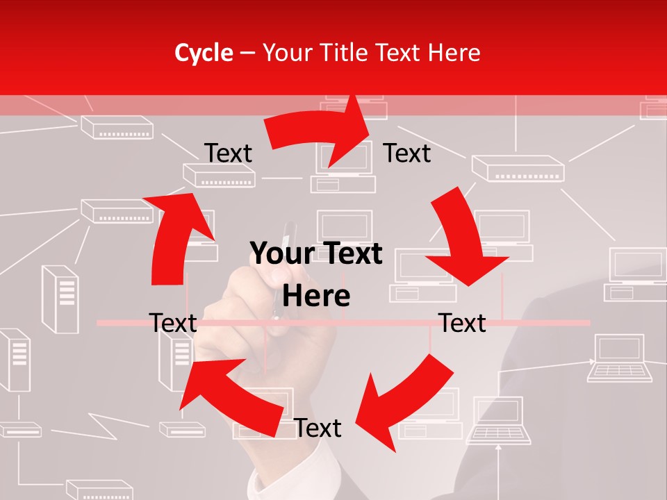 A Man Writing On A Screen With A Marker PowerPoint Template