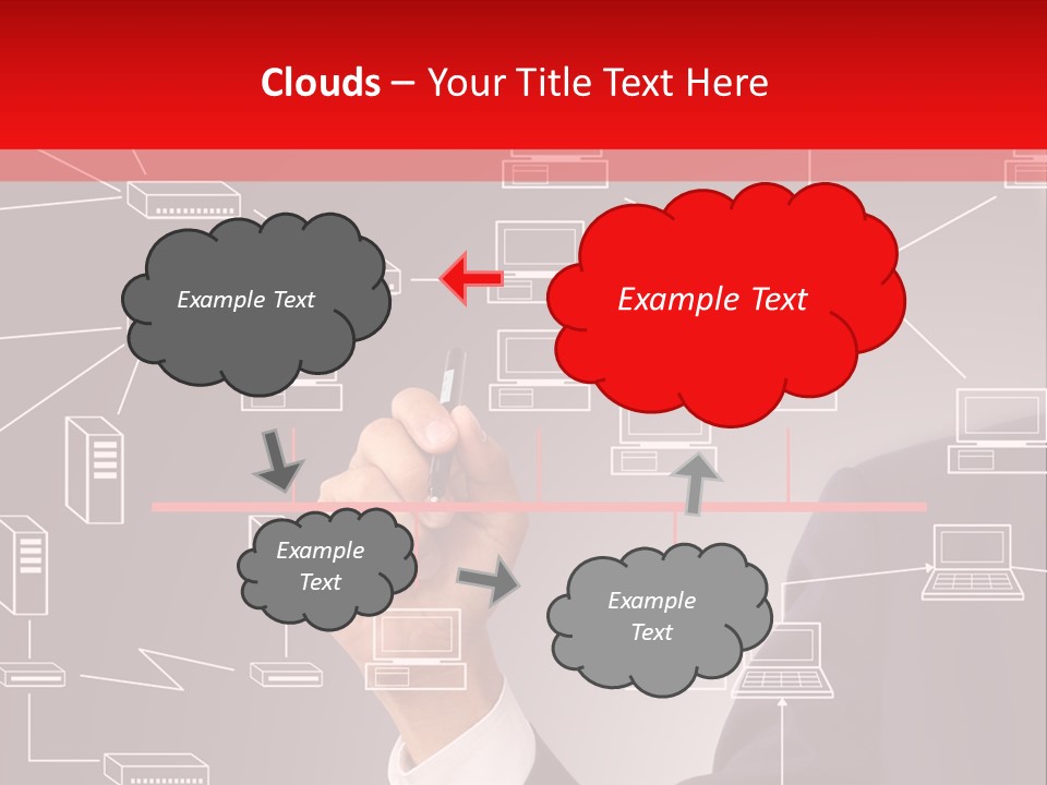 A Man Writing On A Screen With A Marker PowerPoint Template