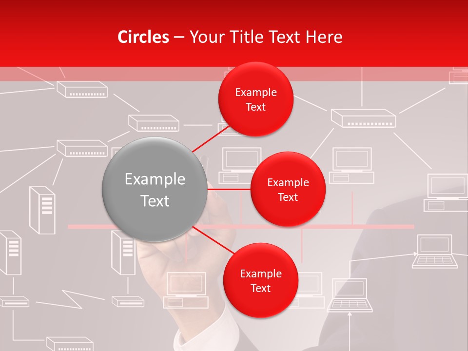 A Man Writing On A Screen With A Marker PowerPoint Template