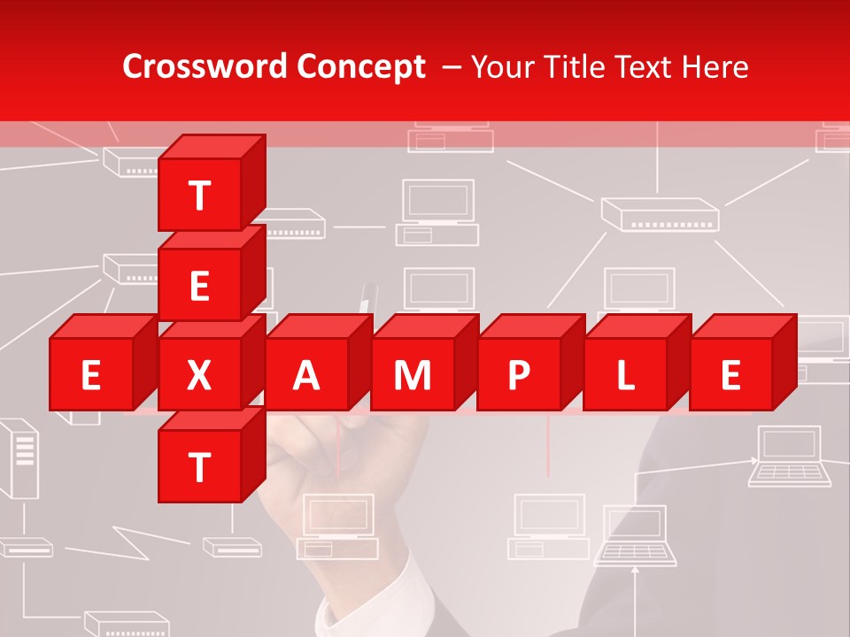 A Man Writing On A Screen With A Marker PowerPoint Template