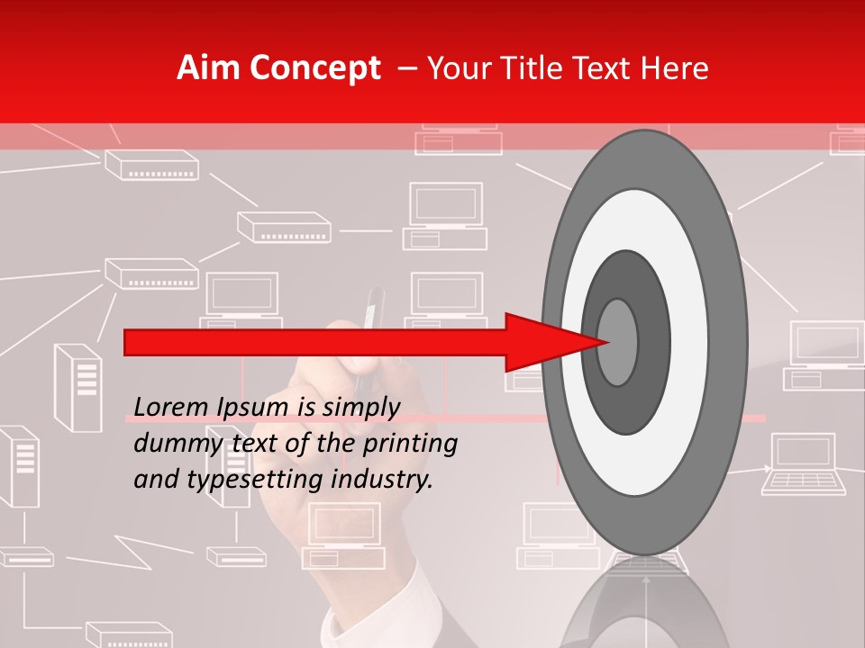 A Man Writing On A Screen With A Marker PowerPoint Template