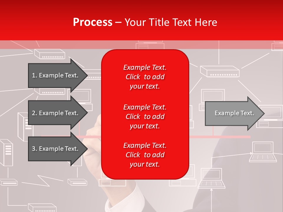 A Man Writing On A Screen With A Marker PowerPoint Template