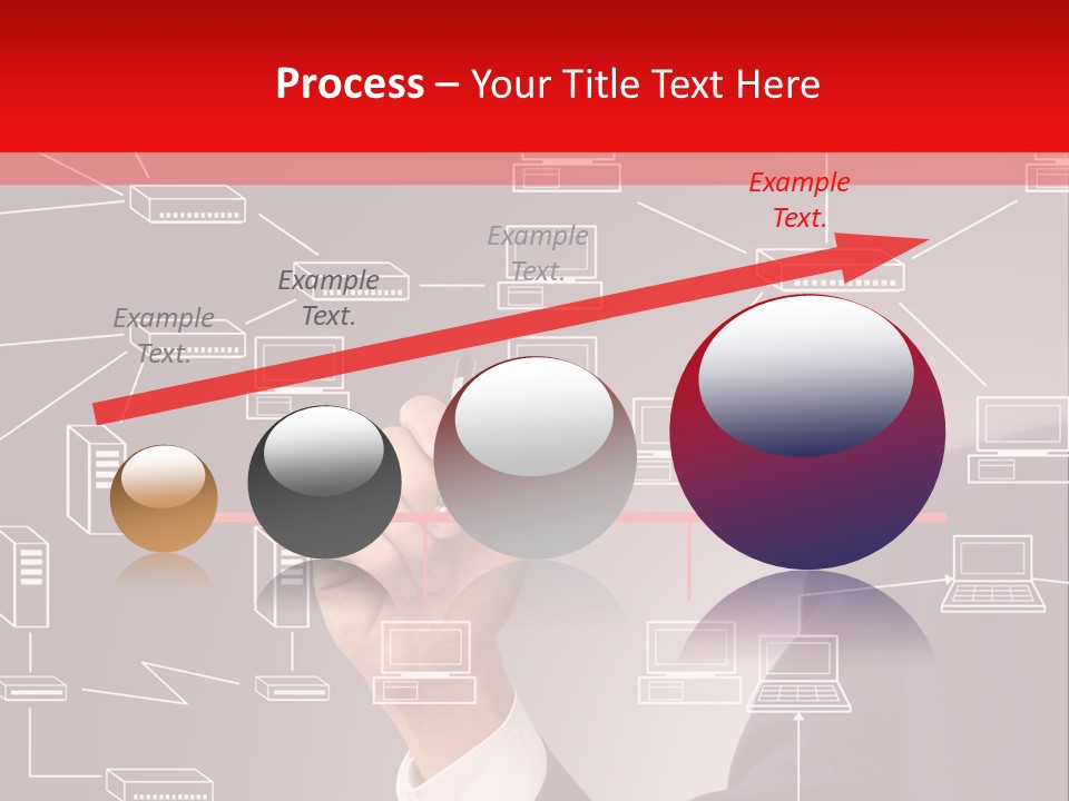 A Man Writing On A Screen With A Marker PowerPoint Template