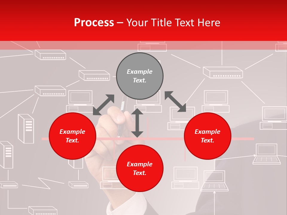 A Man Writing On A Screen With A Marker PowerPoint Template