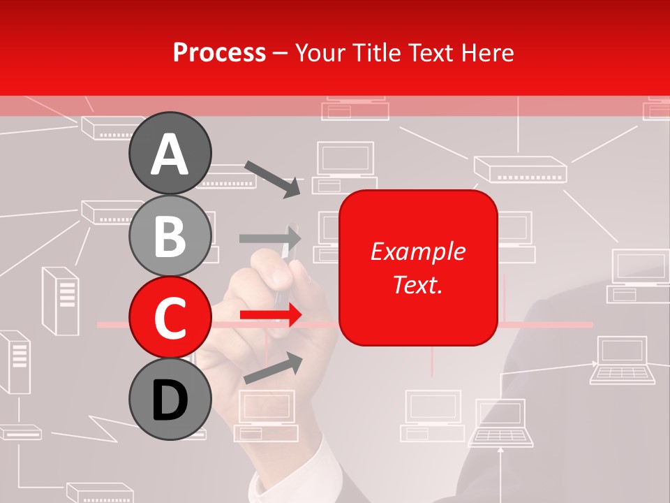 A Man Writing On A Screen With A Marker PowerPoint Template