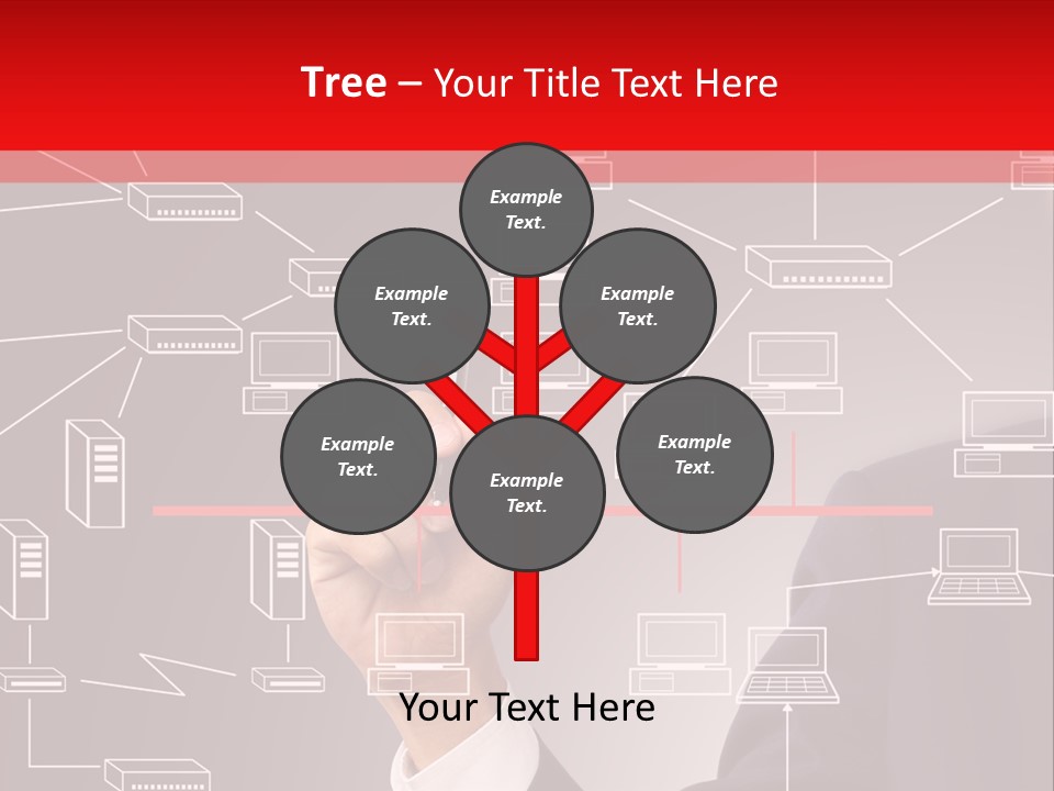 A Man Writing On A Screen With A Marker PowerPoint Template
