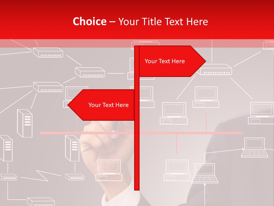 A Man Writing On A Screen With A Marker PowerPoint Template