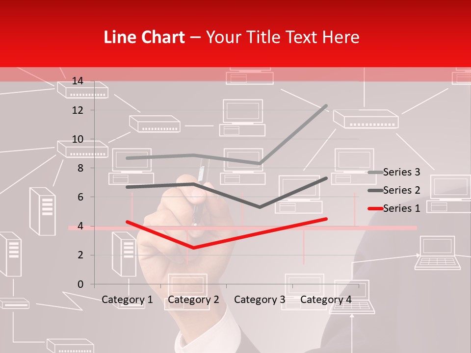 A Man Writing On A Screen With A Marker PowerPoint Template