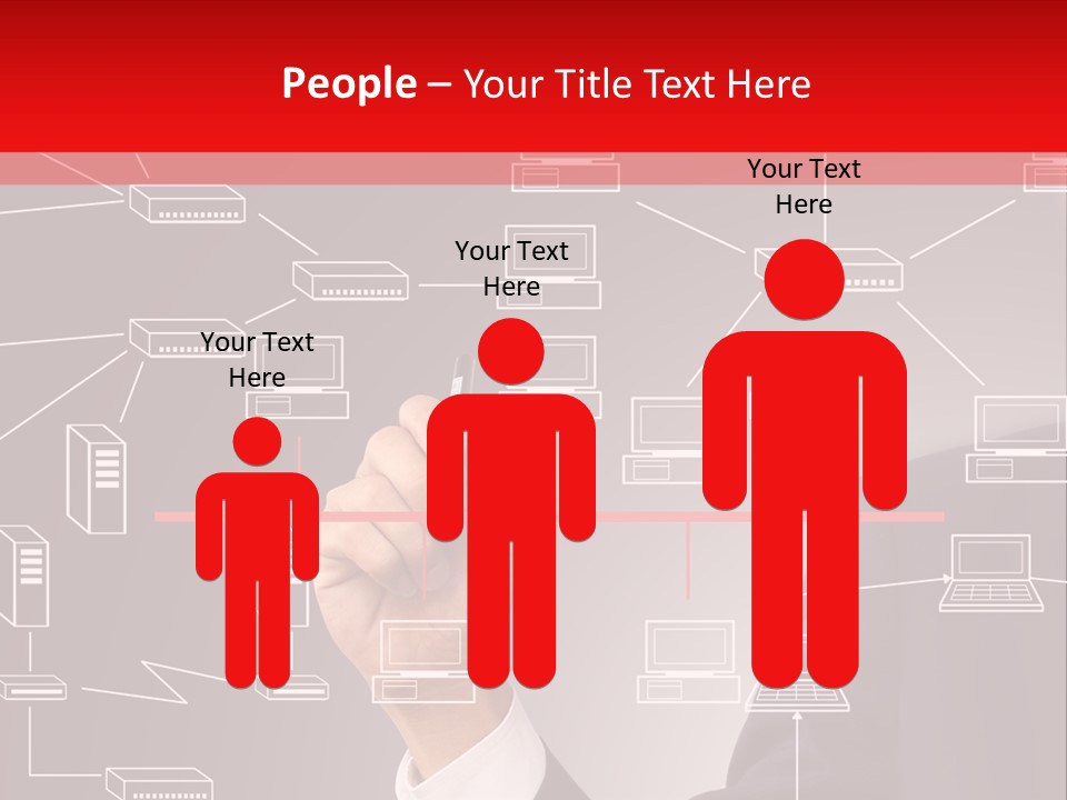 A Man Writing On A Screen With A Marker PowerPoint Template