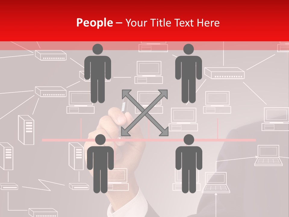 A Man Writing On A Screen With A Marker PowerPoint Template