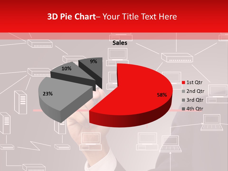 A Man Writing On A Screen With A Marker PowerPoint Template