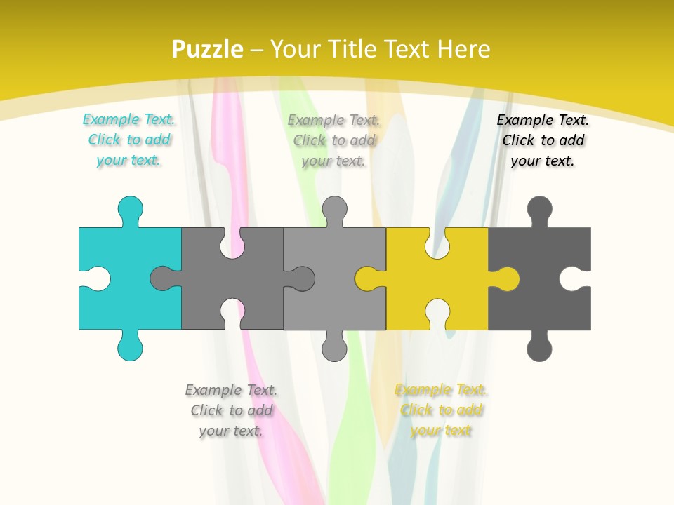 A Group Of Colorful Toothbrushes In A Glass Of Water PowerPoint Template