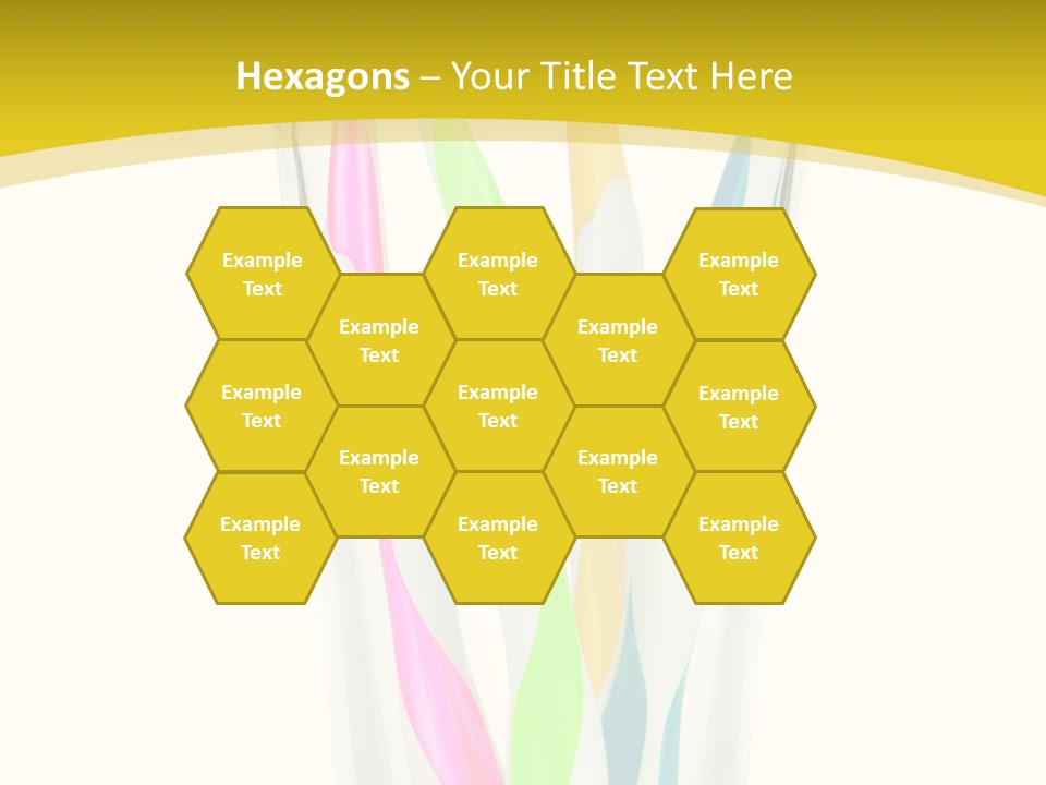 A Group Of Colorful Toothbrushes In A Glass Of Water PowerPoint Template