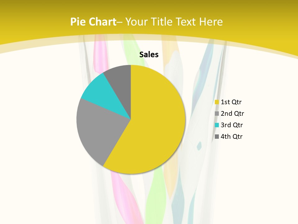 A Group Of Colorful Toothbrushes In A Glass Of Water PowerPoint Template