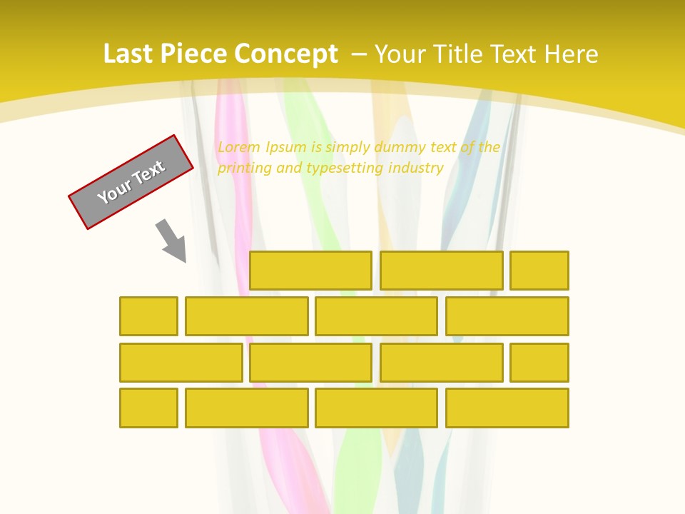 A Group Of Colorful Toothbrushes In A Glass Of Water PowerPoint Template