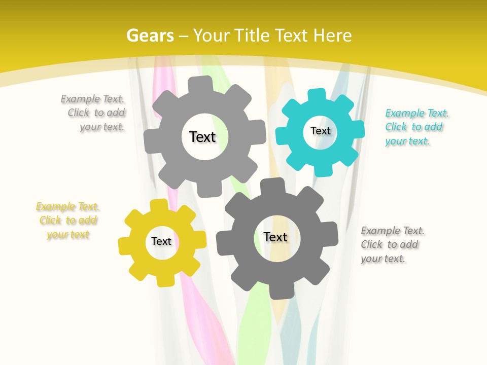 A Group Of Colorful Toothbrushes In A Glass Of Water PowerPoint Template
