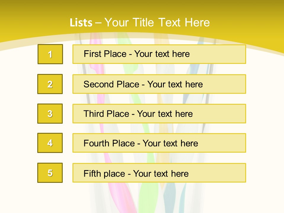 A Group Of Colorful Toothbrushes In A Glass Of Water PowerPoint Template