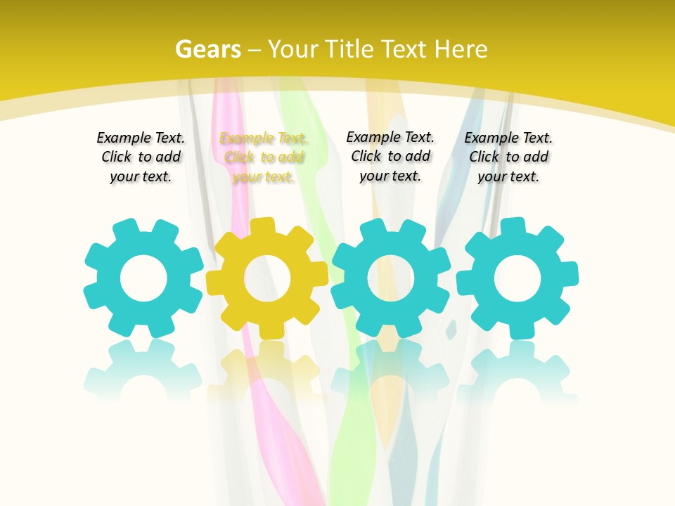 A Group Of Colorful Toothbrushes In A Glass Of Water PowerPoint Template