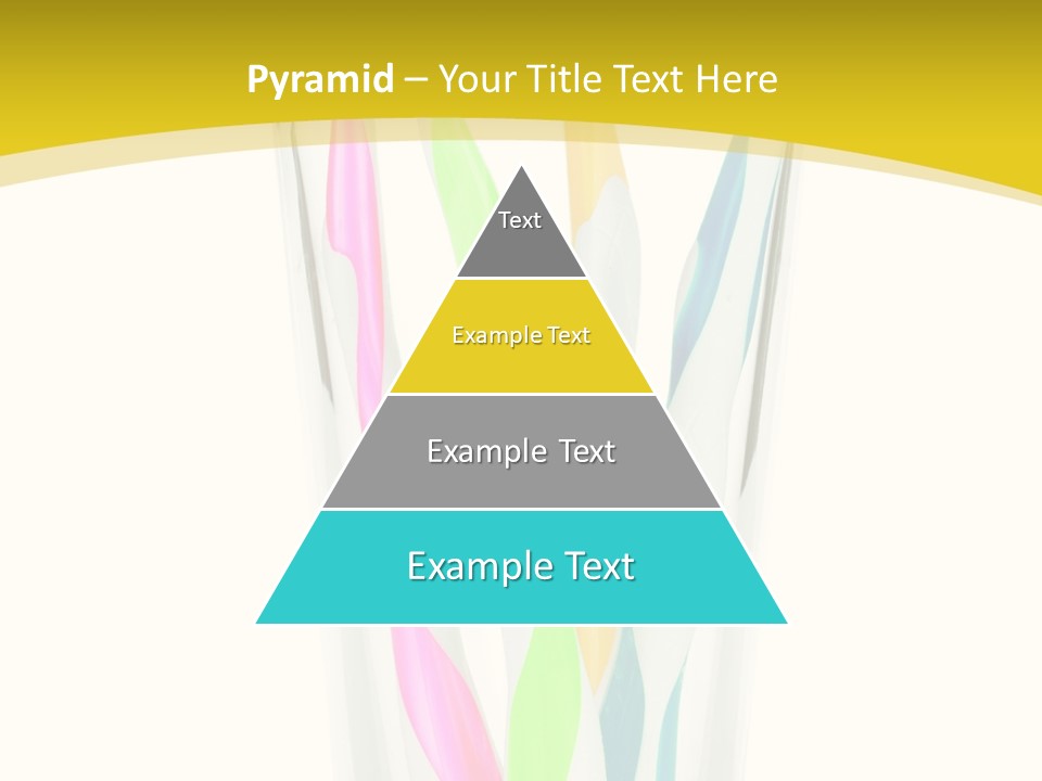 A Group Of Colorful Toothbrushes In A Glass Of Water PowerPoint Template